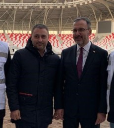 Final phase at Karaman Stadium! Minister of Youth and Sports, Mr. M. Muharrem Kasapoğlu, inspected the UEFA-standard stadium.